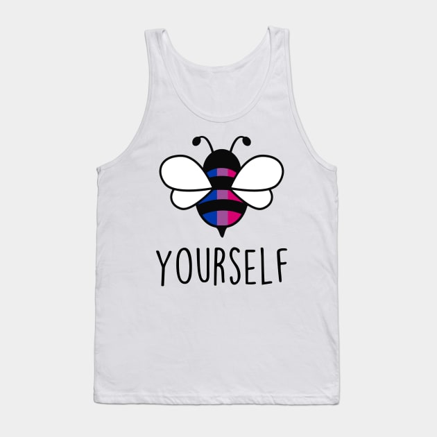 Cute Bee YourSelf Bisexual Bee Gay Pride LGBT Rainbow Gift Tank Top by Lones Eiless